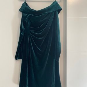 Eliza J Velvet Green Dress